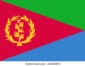 Flag of Eritrea vector illustration