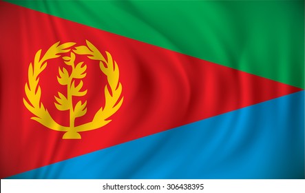 Flag of Eritrea - vector illustration