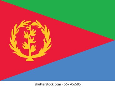 Flag of Eritrea vector illustration