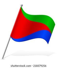 flag of Eritrea vector illustration isolated on white background