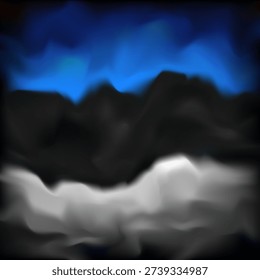Flag of estonia. Abstract grunge background. Estonian flag. Watercolor dark background. Grunge texture for creative design. Nation patriotic template. Estonia vector banner design