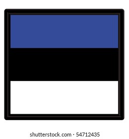 Flag of Estonia with black frame