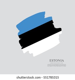 Flag of Estonia, brush stroke background
