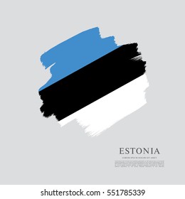 Flag of Estonia, brush stroke background