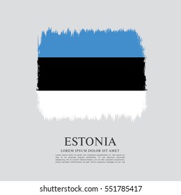 Flag of Estonia, brush stroke background