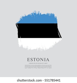 Flag of Estonia, brush stroke background