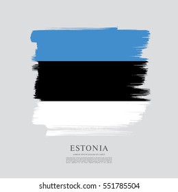 Flag of Estonia, brush stroke background