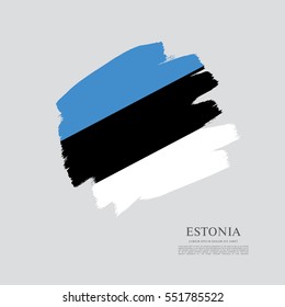 Flag of Estonia, brush stroke background