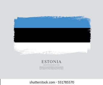 Flag of Estonia, brush stroke background