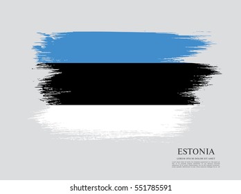 Flag of Estonia, brush stroke background