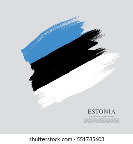 Flag of Estonia, brush stroke background