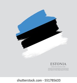 Flag of Estonia, brush stroke background