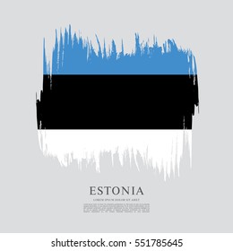 Flag of Estonia, brush stroke background