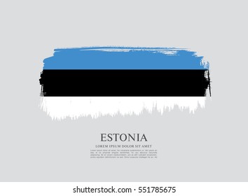 Flag of Estonia, brush stroke background
