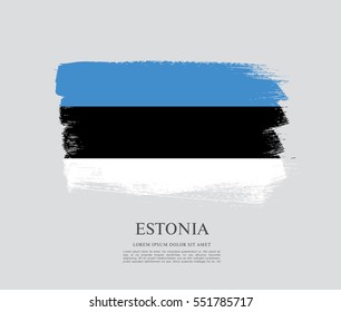 Flag of Estonia, brush stroke background