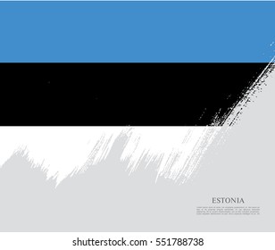 Flag of Estonia, brush stroke background