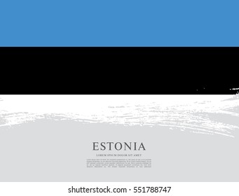 Flag of Estonia, brush stroke background