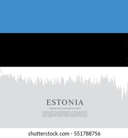 Flag of Estonia, brush stroke background