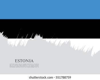 Flag of Estonia, brush stroke background