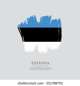 Flag of Estonia, brush stroke background