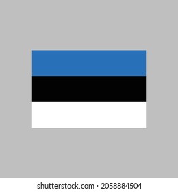 Flag of Estonia color line element. Vector element for web page, mobile app, promo.  UI UX GUI design element. 