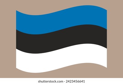 Flag of Estonia. Estonian national symbol in official colors. Template icon. Abstract vector background.