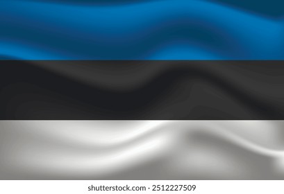 Flag of Estonia. Estonian national symbol in official colors. Template icon. Abstract vector background.