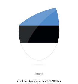 Flag of Estonia. Estonian Rugby flag. Vector Illustration.