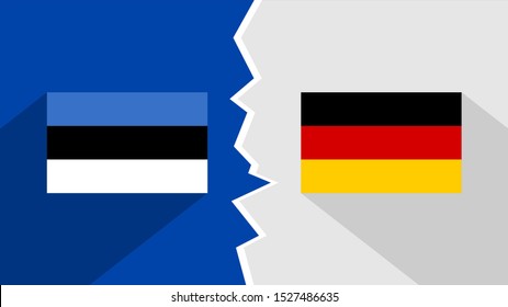 flag of estonia and germany