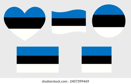 Flag Estonia icon. Estonia nation element set vector ilustration.