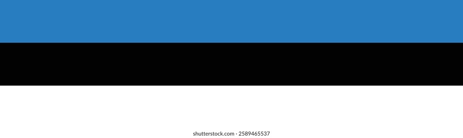 Flag of Estonia. Estonia flag long banner digital vector illustration