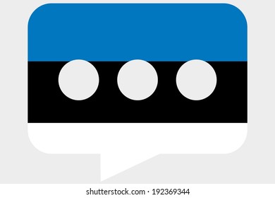 The flag of Estonia  in a messaging bubble