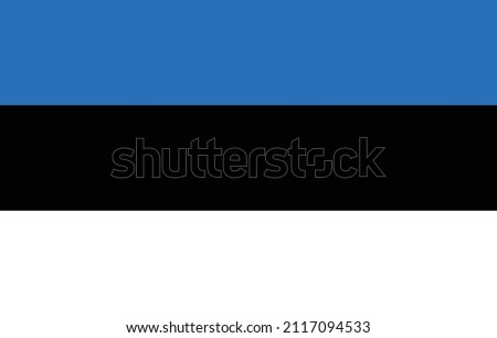 Flag of Estonia National Flag Vector Illustration as EPS 10. 