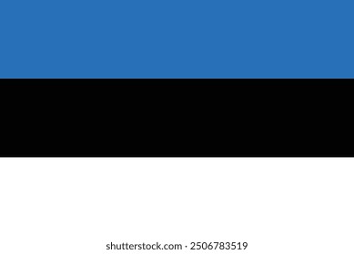 Flag of Estonia vector design and illustration , National flag of Estonia