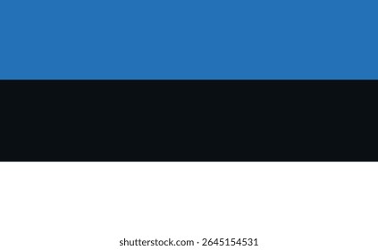 Flag of Estonia vector design and Illustration , National flag of Estonia. Politics and business concept.