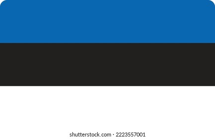 Flag of Estonia, vector illustration