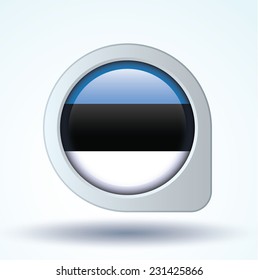 Flag of Estonia, vector illustration
