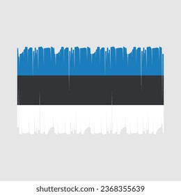 Bandera de Estonia Ilustración vectorial