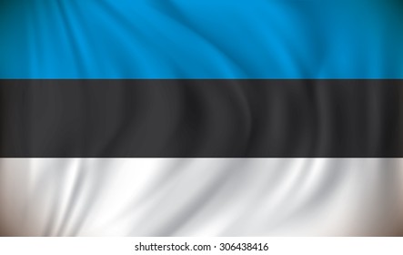 Bandera de Estonia - ilustración vectorial