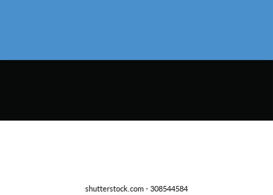 Flag of Estonia. Vector illustration.
