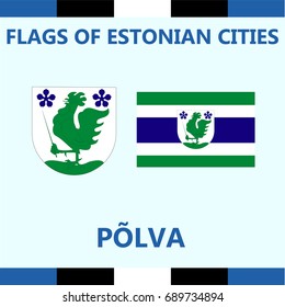 Flag of Estonian city Polva