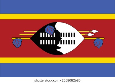 The flag of Eswatini was adopted on 6 October 1968 after Eswatini (then known as Swaziland) gained independence from the British Empire one month before