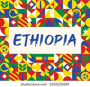 flag of Ethiopia on white background
