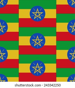 Flag Ethiopia texture vector illustration 