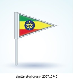 Flag of Ethiopia, vector illustration