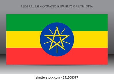 Flag of Ethiopia.Ethiopia flag vector illustration.