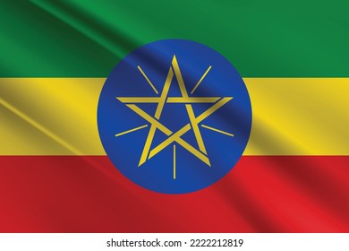 Flag of Ethopia. Vector. Accurate dimensions, element proportions and colors, Great Image of the Flag of Ethopia
