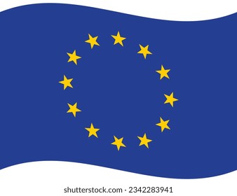 Flag of Europe. European Union. EU flag. European flag wave