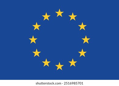 Flag of Europe. European Union national flag. Vector illustration