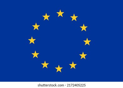 Flag of Europe, European Union. Stock vector illustration Eps10